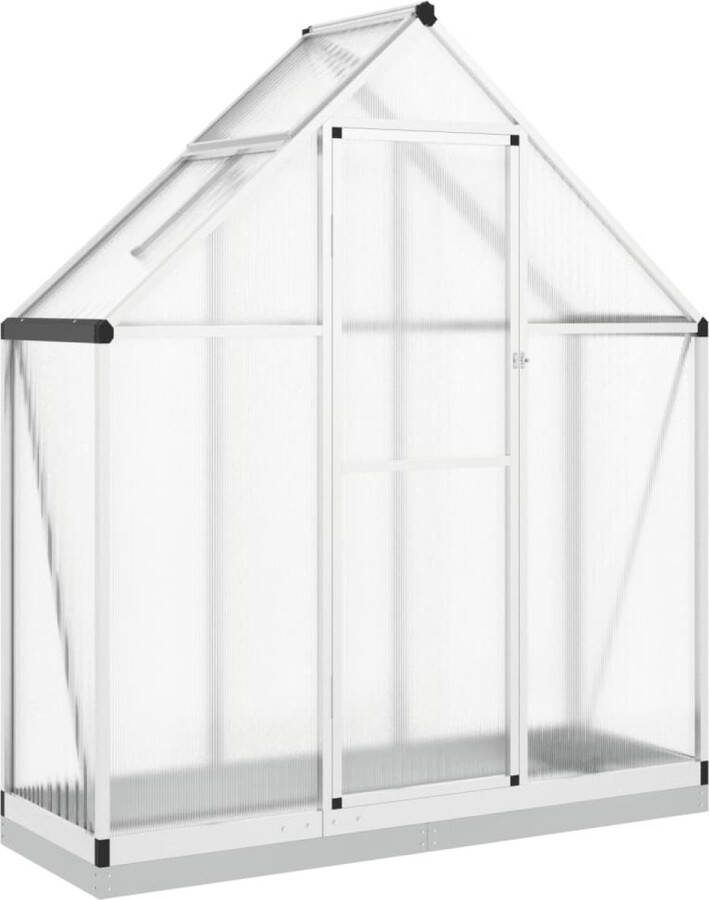 VidaXL Tuinkas met basisframe 169x58x202 cm aluminium zilverkleurig