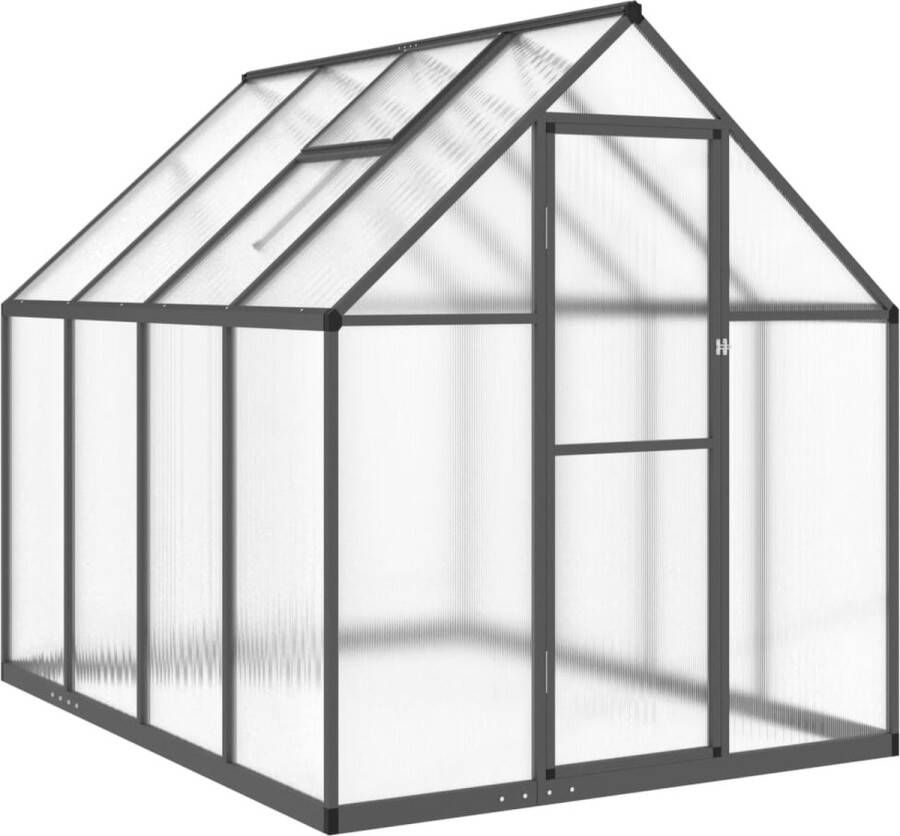 VidaXL Tuinkas met basisframe 224x169x195 cm aluminium antracietkleur