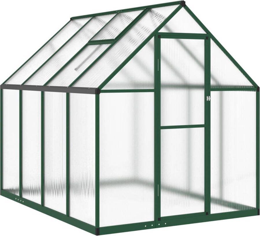 VidaXL Tuinkas met basisframe 224x169x195 cm aluminium groen