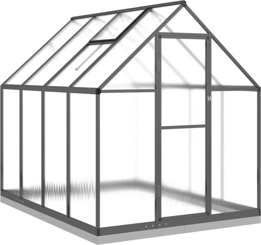 VidaXL Tuinkas met basisframe 224x169x202 cm aluminium antracietkleur