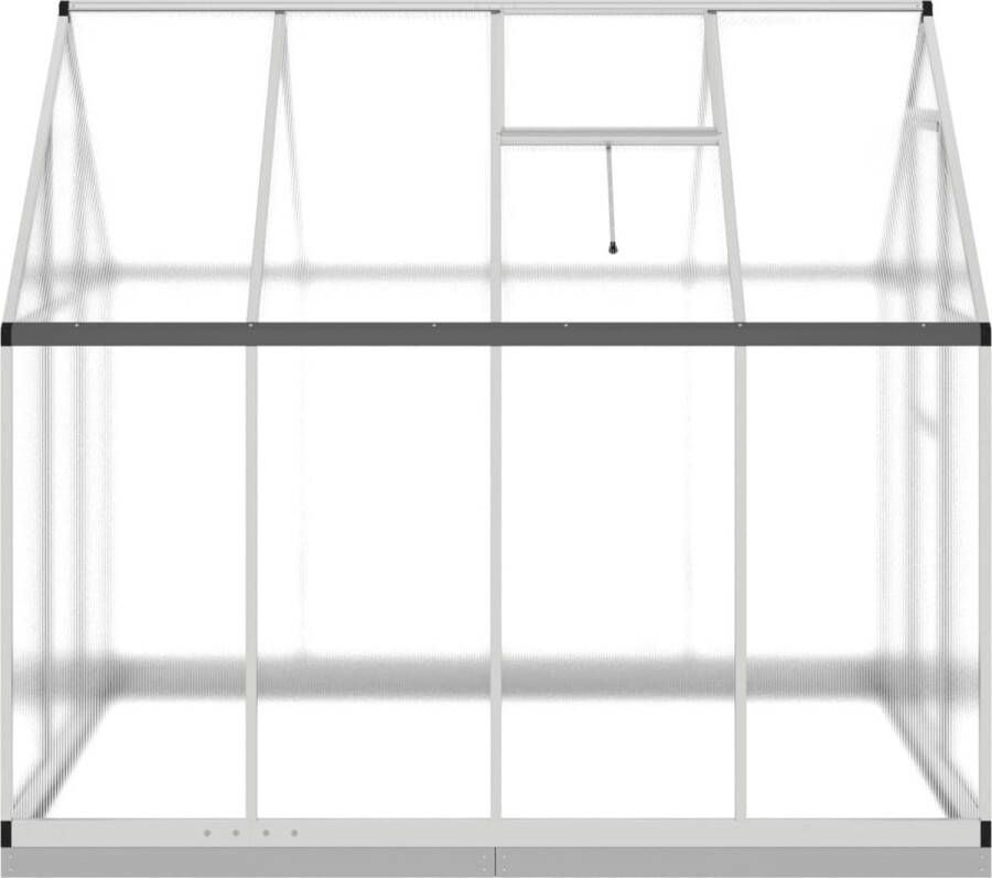 VidaXL Tuinkas met basisframe 224x169x202 cm aluminium zilverkleurig