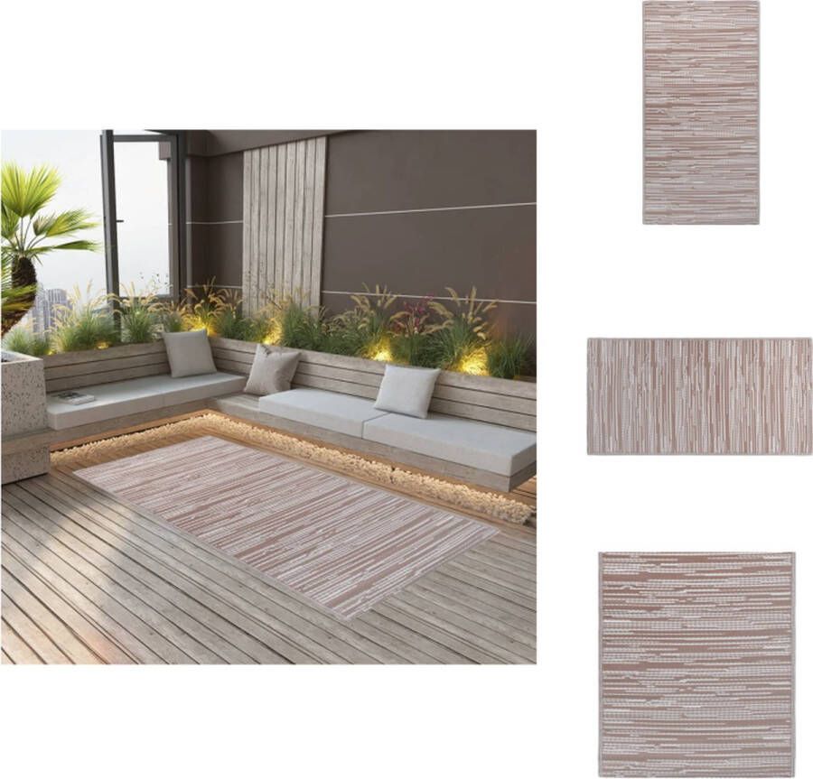 VidaXL Tuinkleed Jacquard Bruin 120x180 cm Zacht PP-materiaal Buitenkeuken