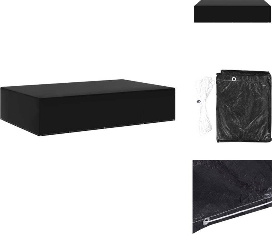 VidaXL Tuinmeubelhoes 325x205x70cm zwart 80 g m² water- en uv-bestendig Tuinmeubelhoes