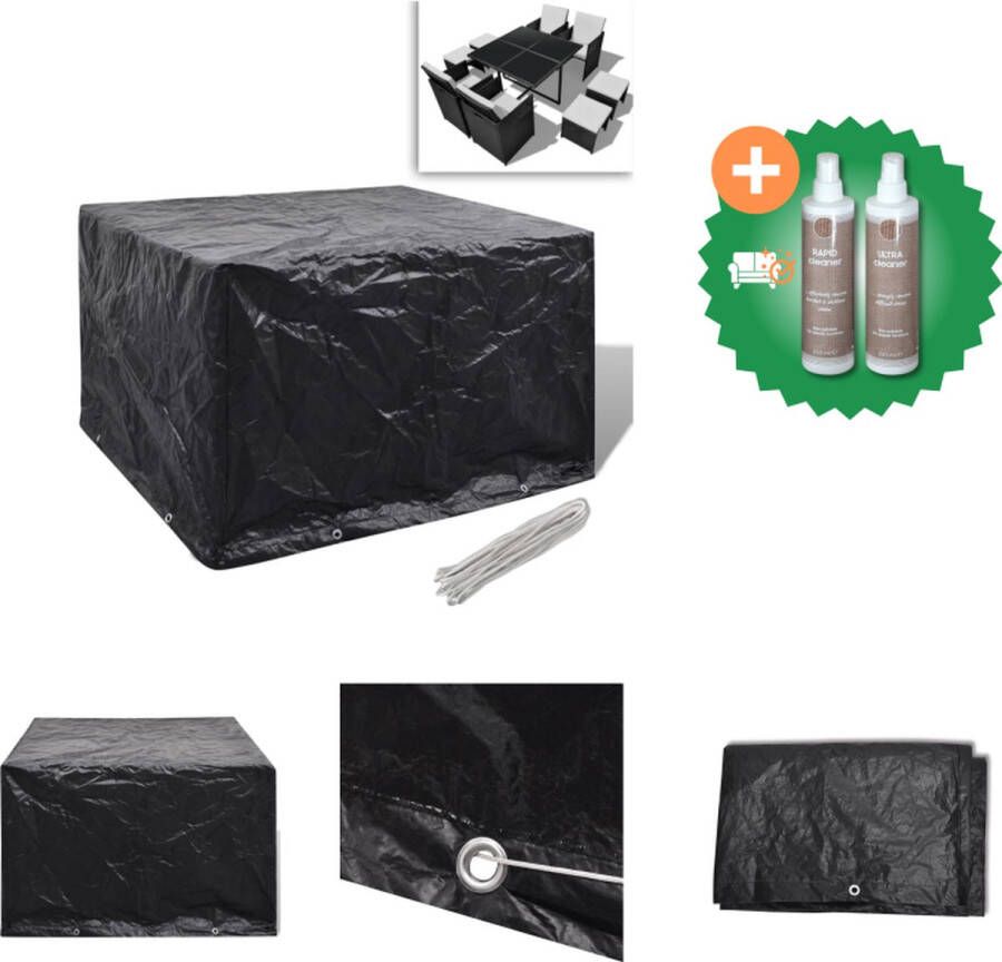 VidaXL Tuinmeubelhoes met 8 oogjes 113x113x73 cm Tuinmeubelhoes Inclusief Onderhoudsset