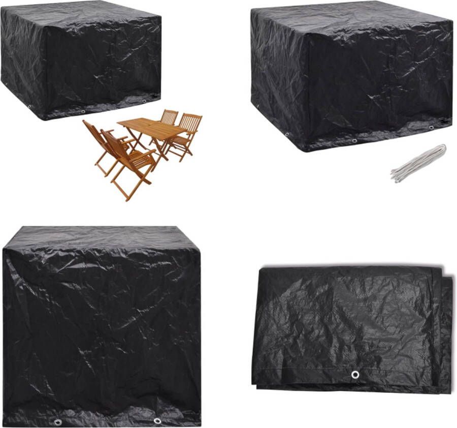 VidaXL Tuinmeubelhoes met 8 oogjes 122x112x98 cm Tuinmeubel Hoes Tuinmeubel Hoezen Meubelhoes Meubelhoezen