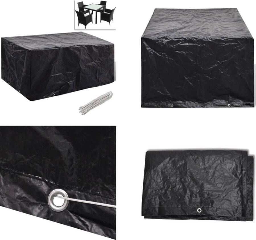 VidaXL Tuinmeubelhoes met 8 oogjes 180x140x90 cm Tuinmeubel Hoes Tuinmeubel Hoezen Meubelhoes Meubelhoezen
