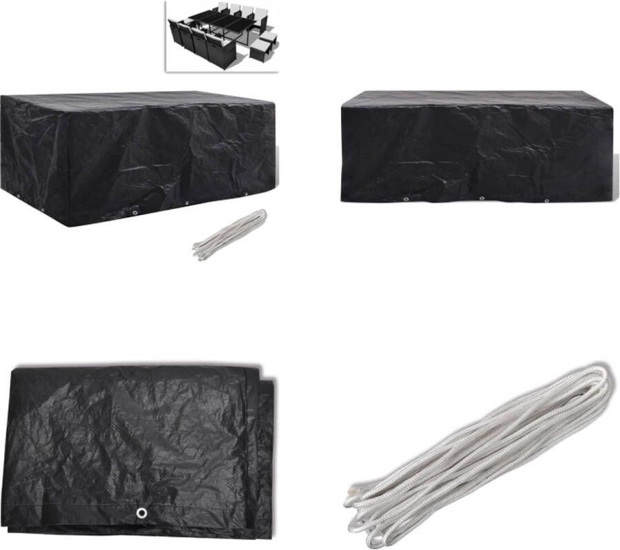 VidaXL Tuinmeubelhoes met 8 oogjes 229x113x73 cm Tuinmeubel Hoes Tuinmeubel Hoezen Meubelhoes Meubelhoezen