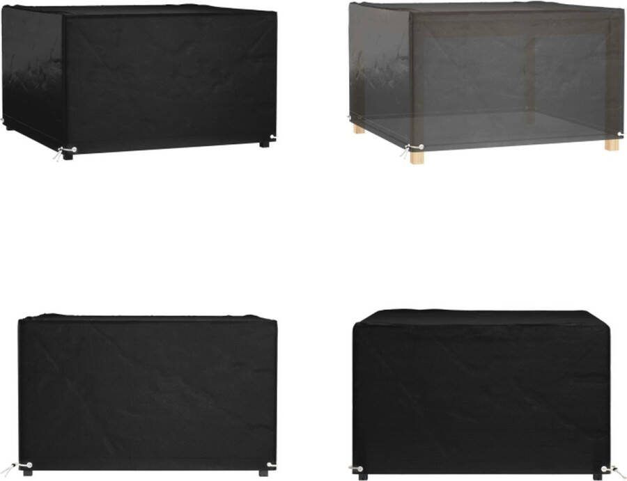 VidaXL Tuinmeubelhoes met 8 oogjes vierkant 125x125x75 cm Tuinmeubelhoes Tuinmeubelhoezen Tuinmeubel Hoes Terrasmeubelhoes