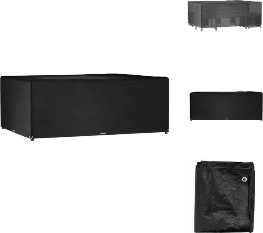 VidaXL Tuinmeubelhoes Polyetheen 300x250x90 cm Zwart Tuinmeubelhoes