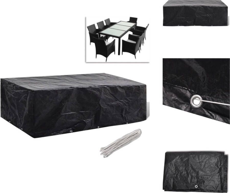 VidaXL Tuinmeubelhoes Rattan 300x140x90 cm Water- en UV-bestendig Tuinmeubelhoes