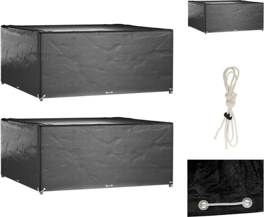 VidaXL Tuinmeubelhoes Rattan Polyetheen 250 x 90 x 90 cm Zwart Tuinmeubelhoes
