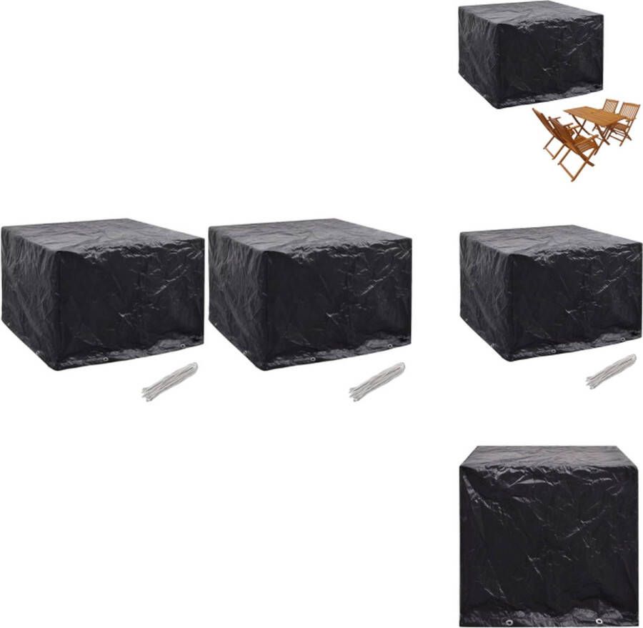 VidaXL Tuinmeubelhoezen 122 x 112 x 98 cm PE hoes met aluminium ogen Waterdicht uv-bestendig en slijtvast Tuinmeubelhoes