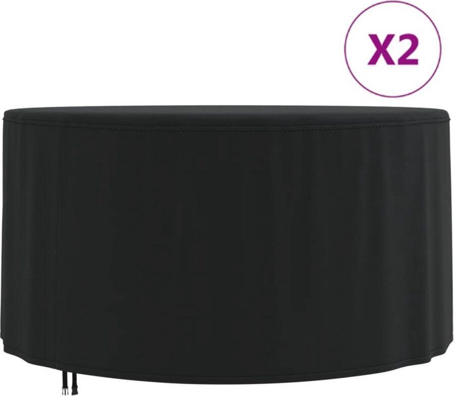 VidaXL -Tuinmeubelhoezen-2-st-Ø-157x71-cm-420D-oxford-stof