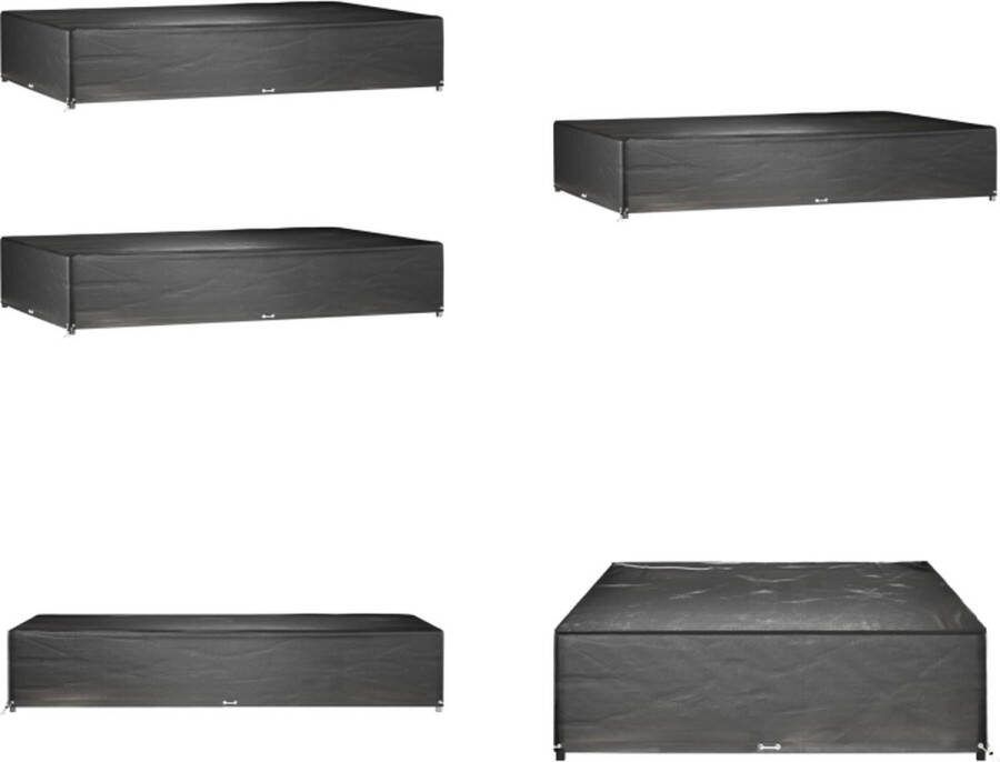 VidaXL Tuinmeubelhoezen 2 st 16 oogjes rechthoekig 325x205x60 cm Tuinmeubelhoes Tuinmeubelhoezen Tuinmeubel Hoes Terrasmeubelhoes
