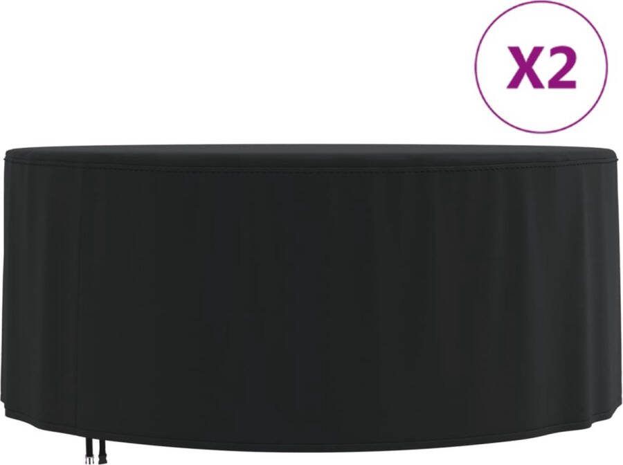 VidaXL -Tuinmeubelhoezen-2-st-Ø-182x71-cm-420D-oxford-stof