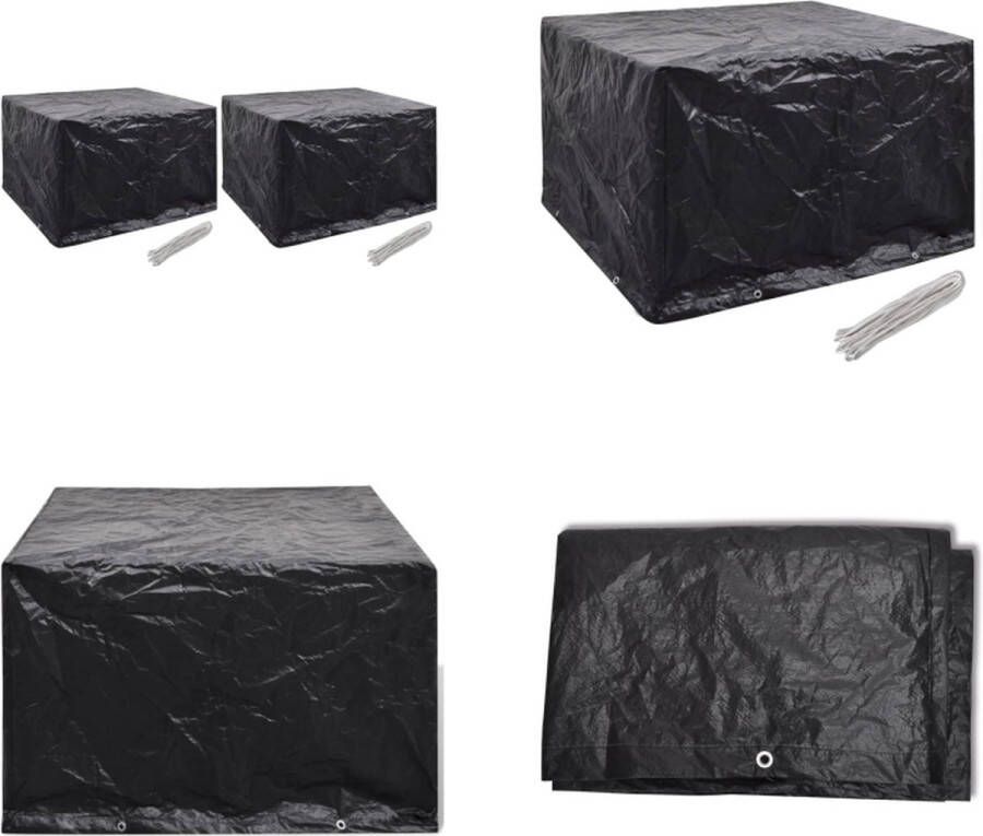 VidaXL Tuinmeubelhoezen 2 st 8 ogen 135x135x90 cm Tuinmeubel Hoes Tuinmeubel Hoezen Meubelhoes Meubelhoezen
