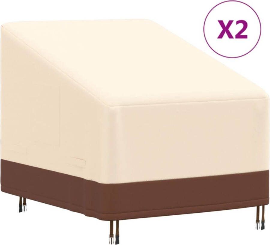 VidaXL -Tuinmeubelhoezen-2-st-loungestoel-600D-79x97x48 74-cm-oxford