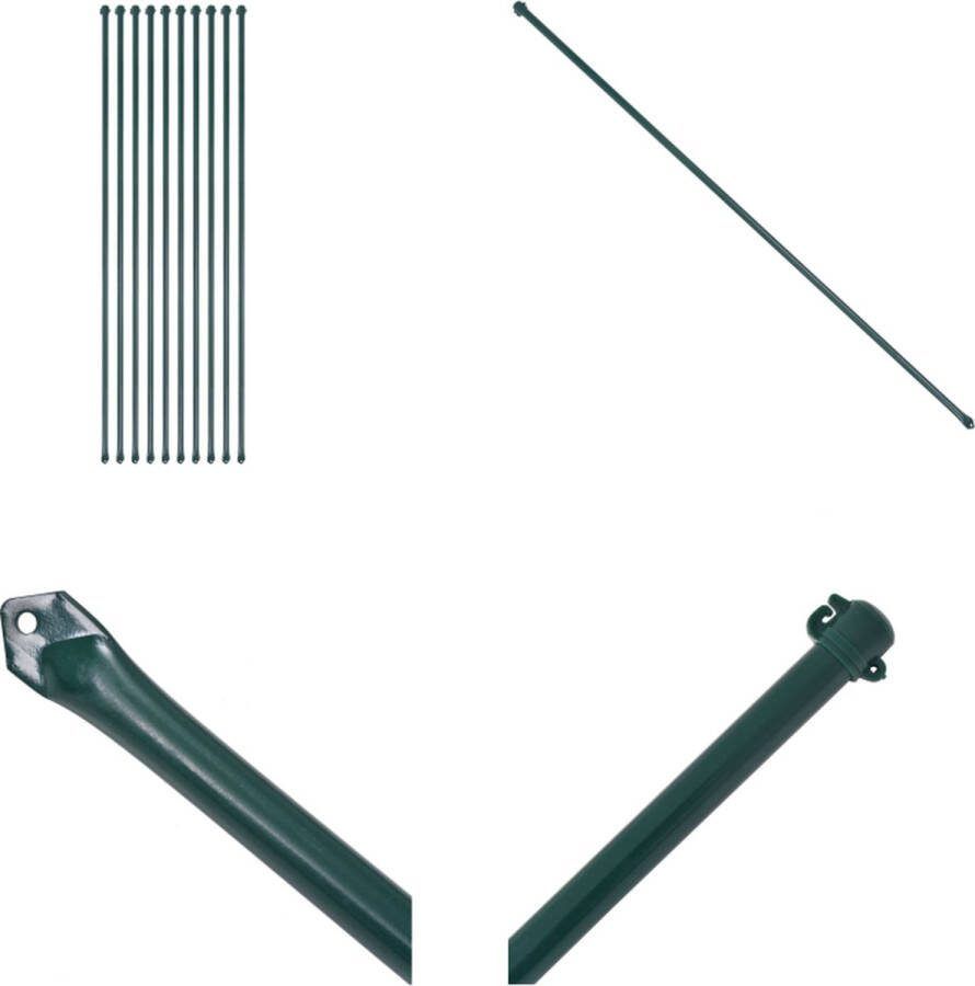 VidaXL Tuinpalen 1-5 m metaal groen 10 st Tuinpaal Tuinpalen Tuin Paal Tuin Palen