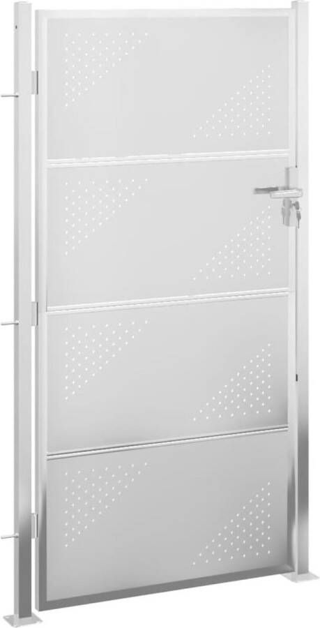 VidaXL Tuinpoort 100x200 cm roestvrij staal