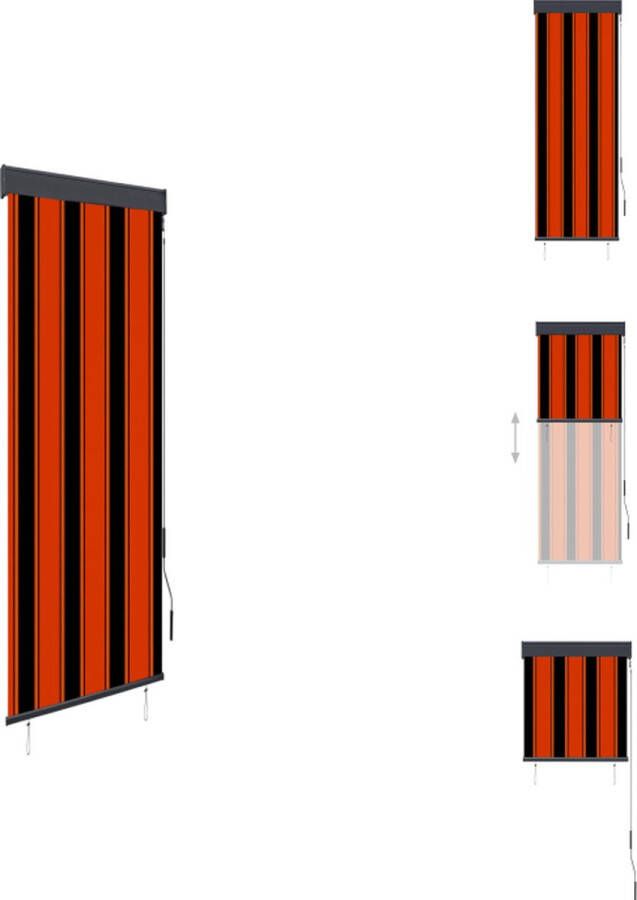 VidaXL Tuinrolgordijn Polyester 60x250cm Oranje Bruin Jaloezie