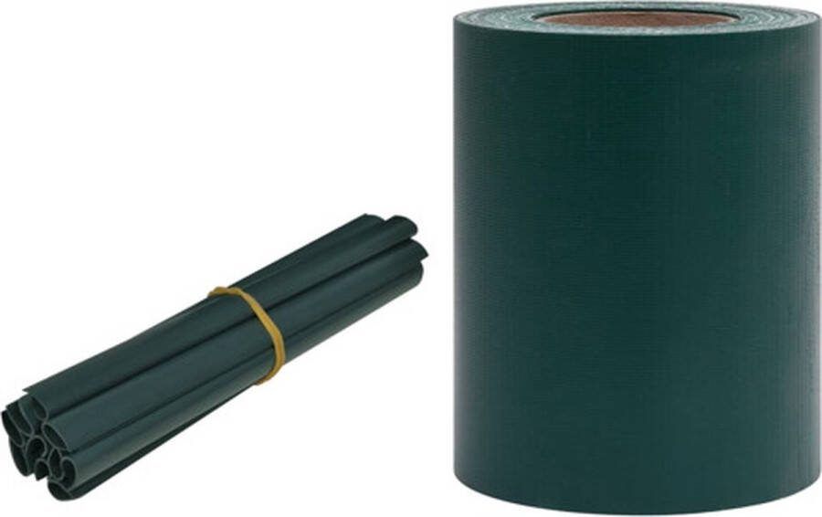 VidaXL -Tuinscherm-35x0 19-m-PVC-matgroen