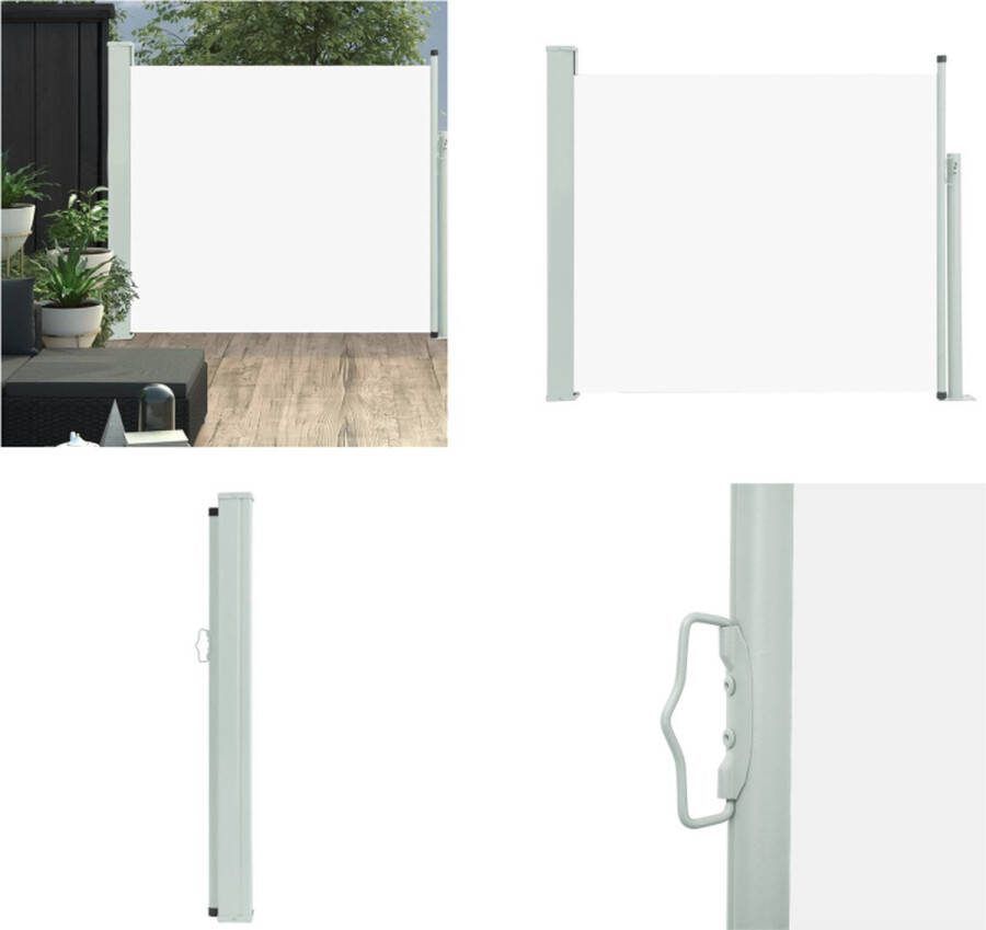 VidaXL Tuinscherm uittrekbaar 100x300 cm crème Windscherm Windschermen Zijscherm Zijschermen