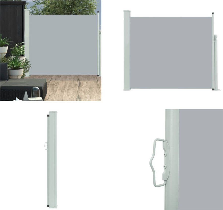 VidaXL Tuinscherm uittrekbaar 100x300 cm grijs Windscherm Windschermen Zijscherm Zijschermen