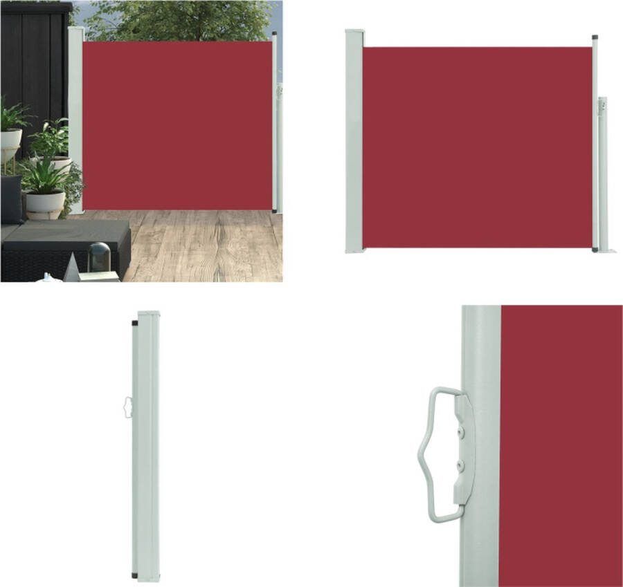 VidaXL Tuinscherm uittrekbaar 100x300 cm rood Windscherm Windschermen Zijscherm Zijschermen
