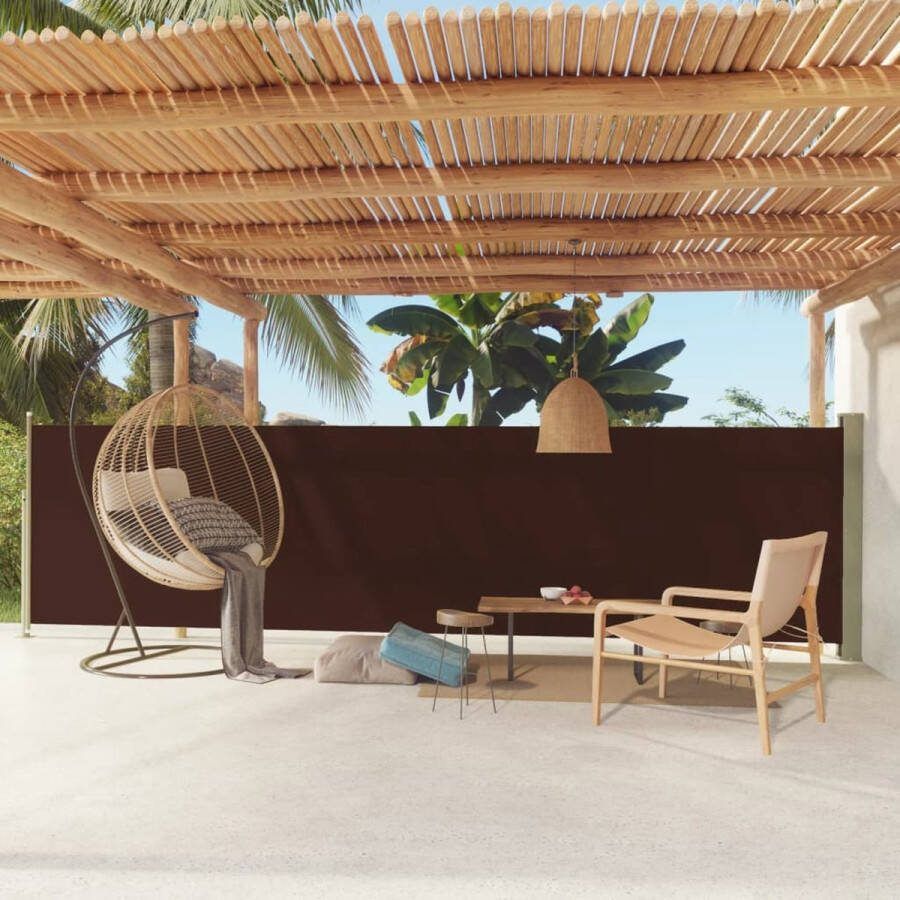 VidaXL -Tuinscherm-uittrekbaar-140x600-cm-bruin