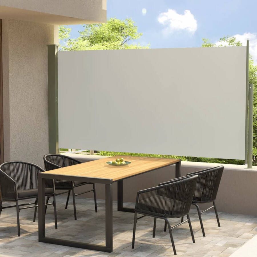 VidaXL -Tuinscherm-uittrekbaar-160x300-cm-crèmekleurig