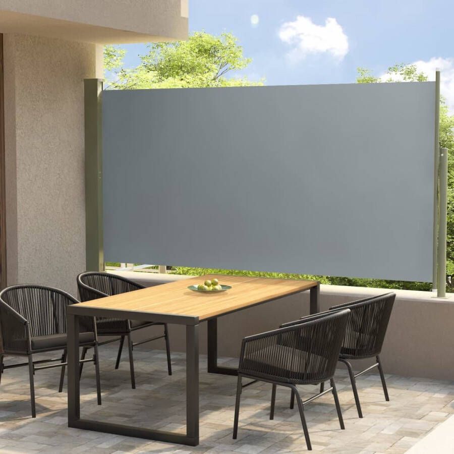 VidaXL -Tuinscherm-uittrekbaar-160x300-cm-grijs