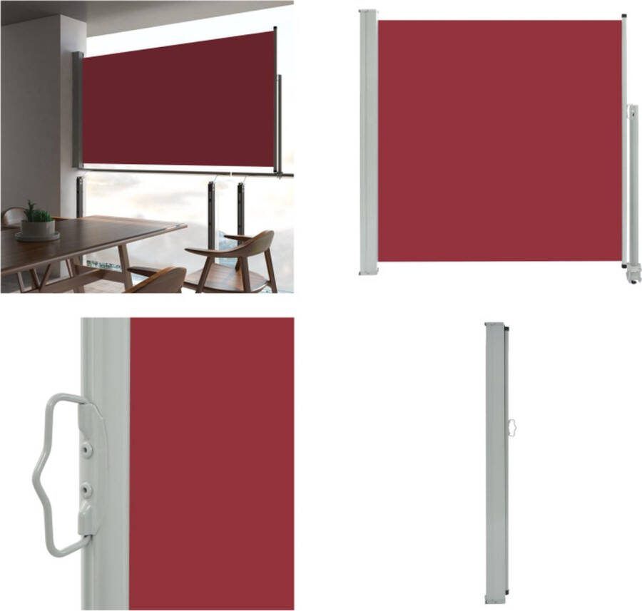 VidaXL Tuinscherm uittrekbaar 160x300 cm rood Windscherm Windschermen Zijscherm Zijschermen