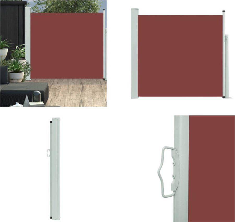 VidaXL Tuinscherm uittrekbaar 170x300 cm bruin Windscherm Windschermen Zijscherm Zijschermen