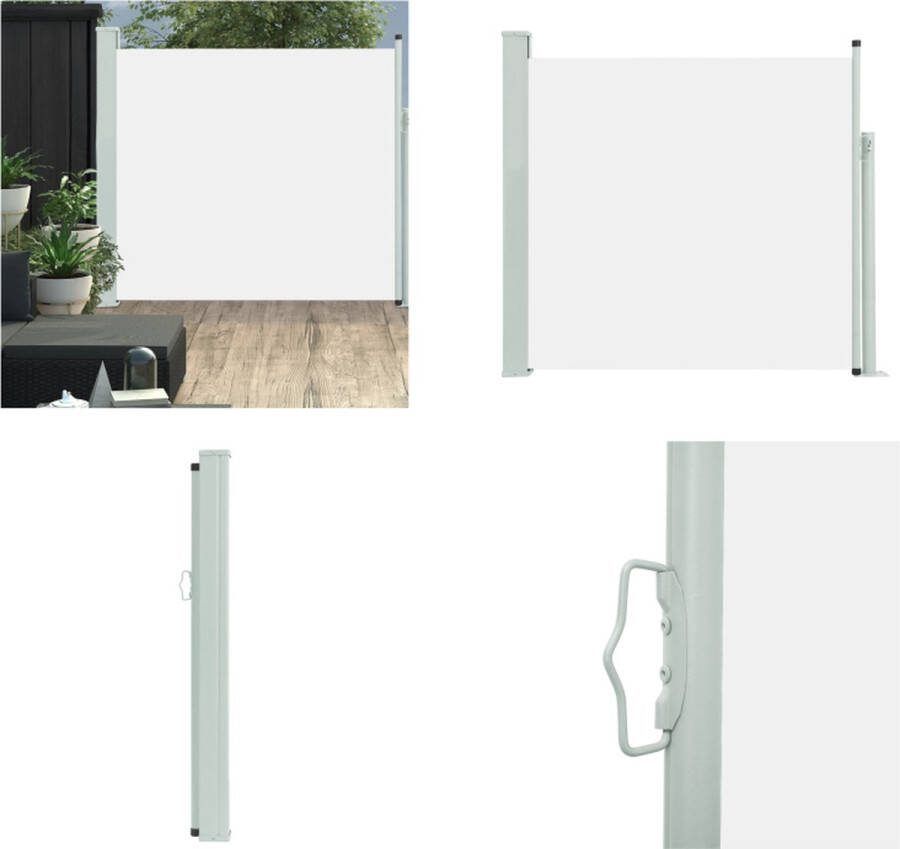 VidaXL Tuinscherm uittrekbaar 170x300 cm crème Windscherm Windschermen Zijscherm Zijschermen