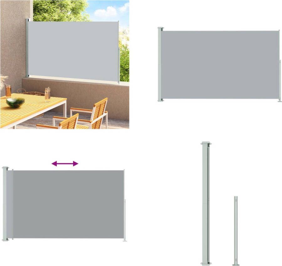 VidaXL Tuinscherm uittrekbaar 200x300 cm grijs Windscherm Windschermen Zijscherm Zijschermen