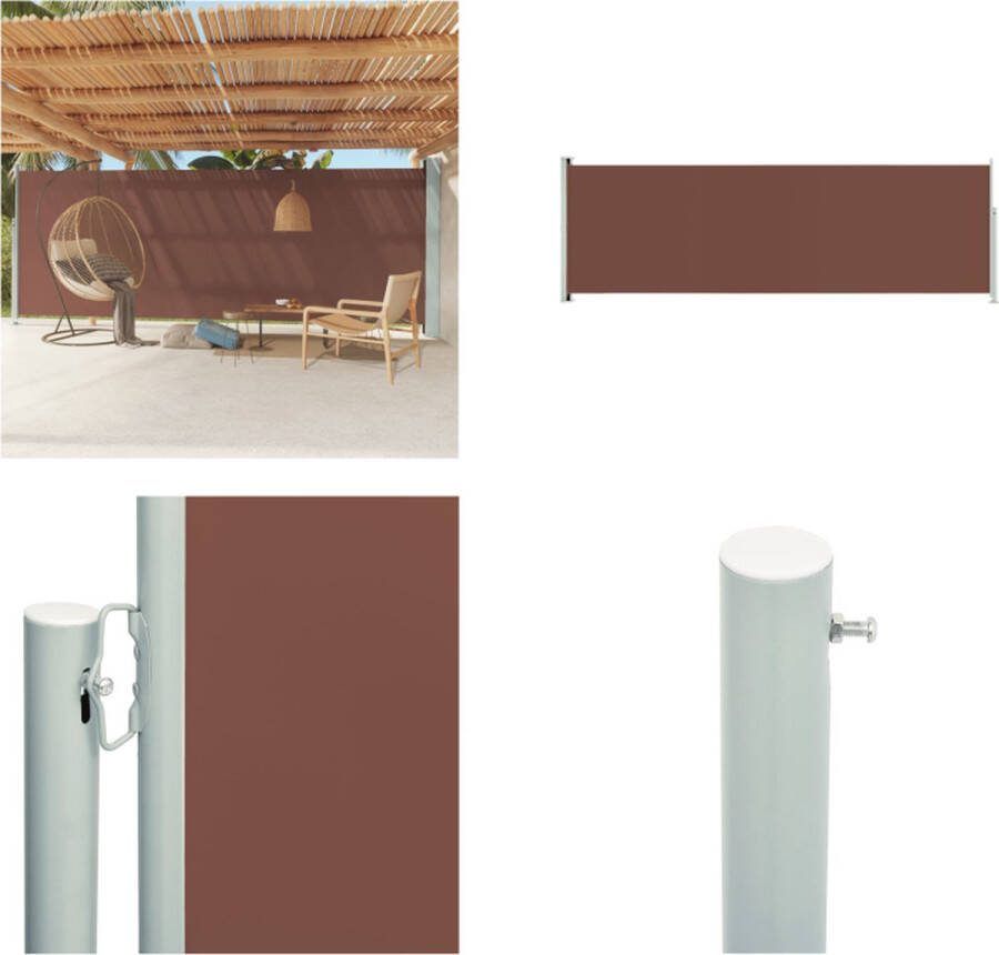 VidaXL Tuinscherm uittrekbaar 200x600 cm bruin Windscherm Windschermen Zijscherm Tuinscherm