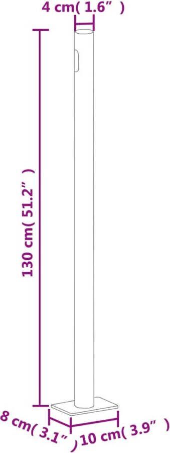VidaXL Tuinscherm uittrekbaar 220x500 cm crème
