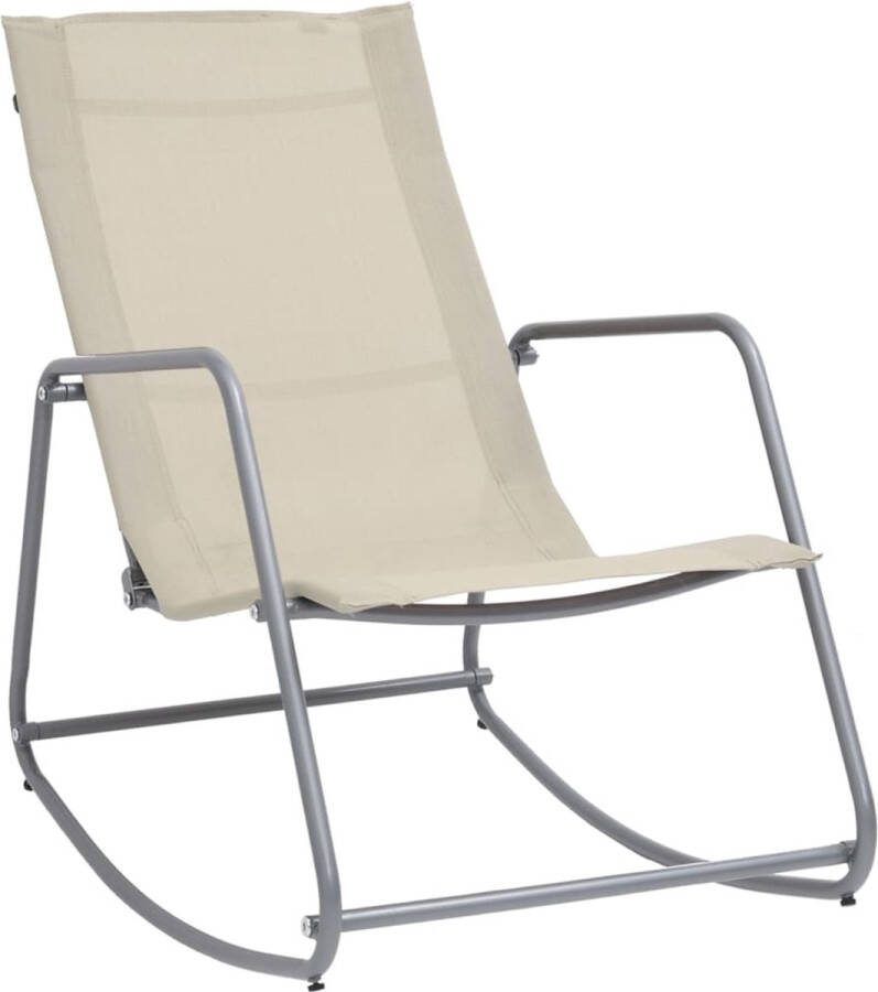 VidaXL -Tuinschommelstoel-95x54x85-cm-textileen-crèmekleurig