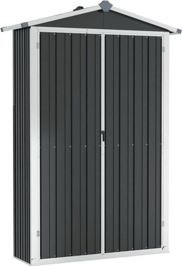VidaXL Tuinschuur 107 5x46x183 Cm Gegalvaniseerd Staal Grijs