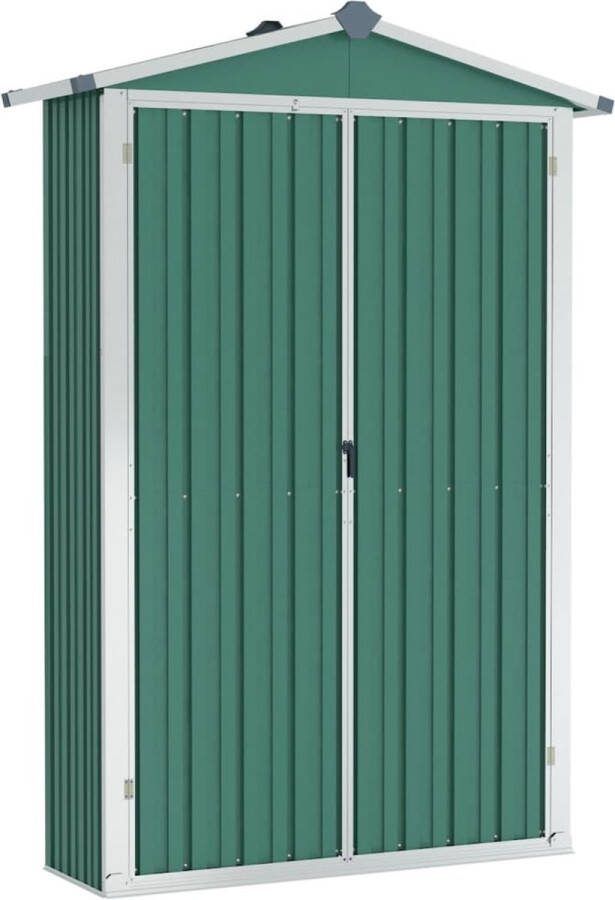 VidaXL Tuinschuur 107 5x46x183 cm gegalvaniseerd staal groen