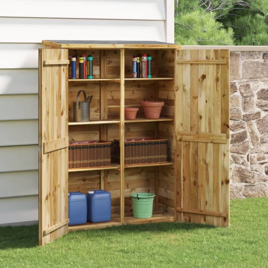 VidaXL -Tuinschuur-123x45x171-cm-geïmpregneerd-massief-grenenhout