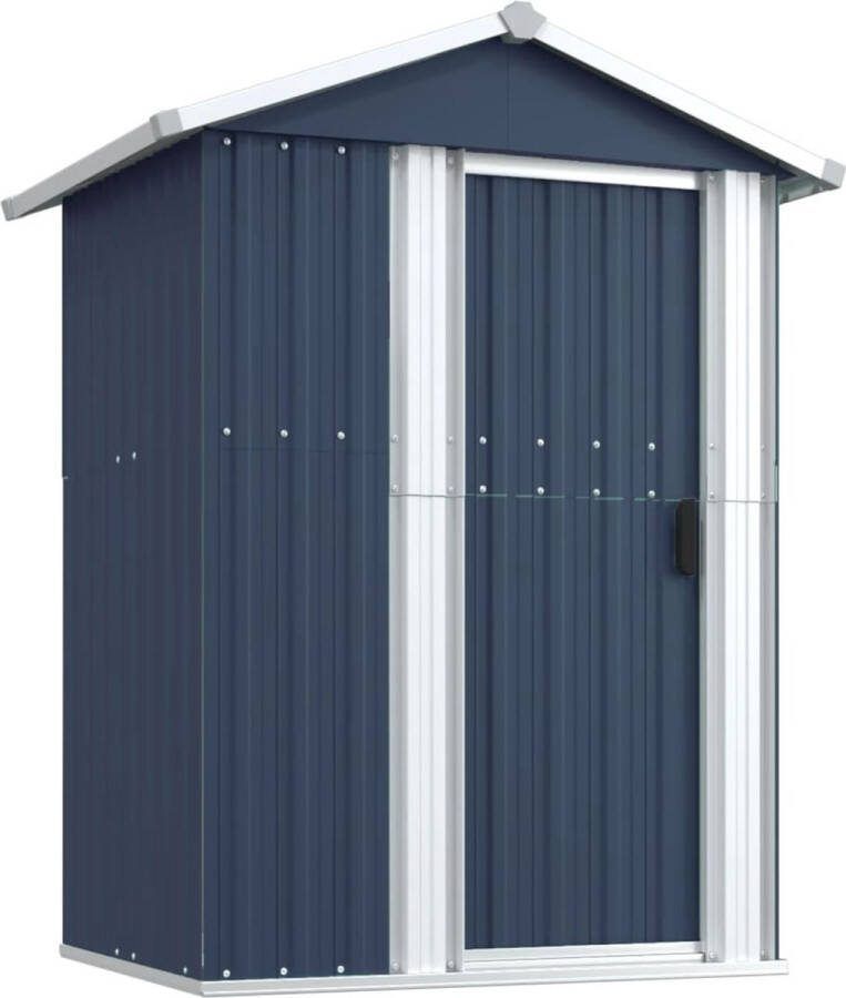 VidaXL -Tuinschuur-126x97 5x177-cm-gegalvaniseerd-staal-antracietkleur