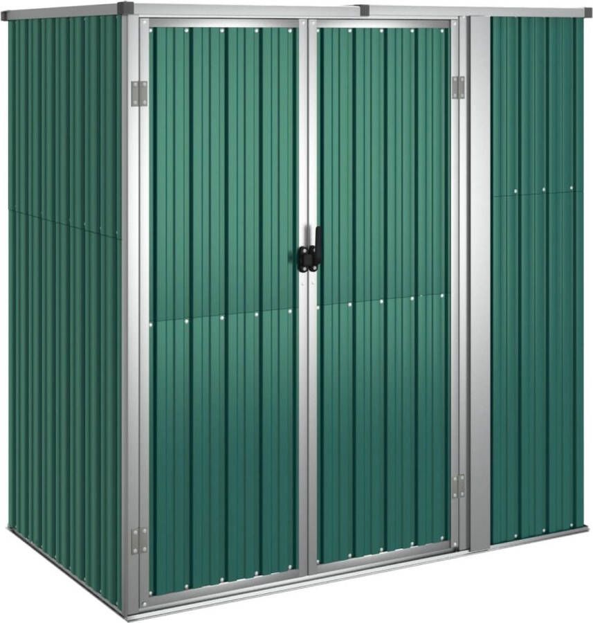 VidaXL -Tuinschuur-161x89x161-cm-gegalvaniseerd-staal-groen