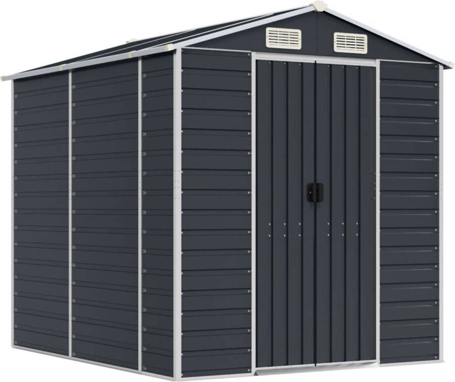 VidaXL -Tuinschuur-191x215x198-cm-gegalvaniseerd-staal-antracietkleurig