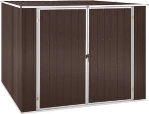 VidaXL Tuinschuur 195x198x159 cm gegalvaniseerd staal bruin