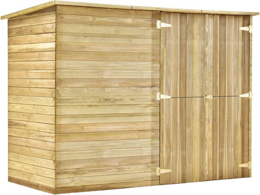 VIDAXL Gereedschapsschuur 1 Bruin 232 X 110 X 170 Cm Houten Schuur