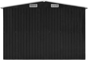 VidaXL Tuinschuur 257x779x181 Cm Gegalvaniseerd Staal Antracietkleurig
