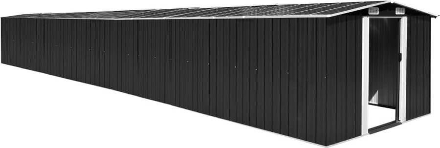 VidaXL -Tuinschuur-257x990x181-cm-gegalvaniseerd-staal-antraciet