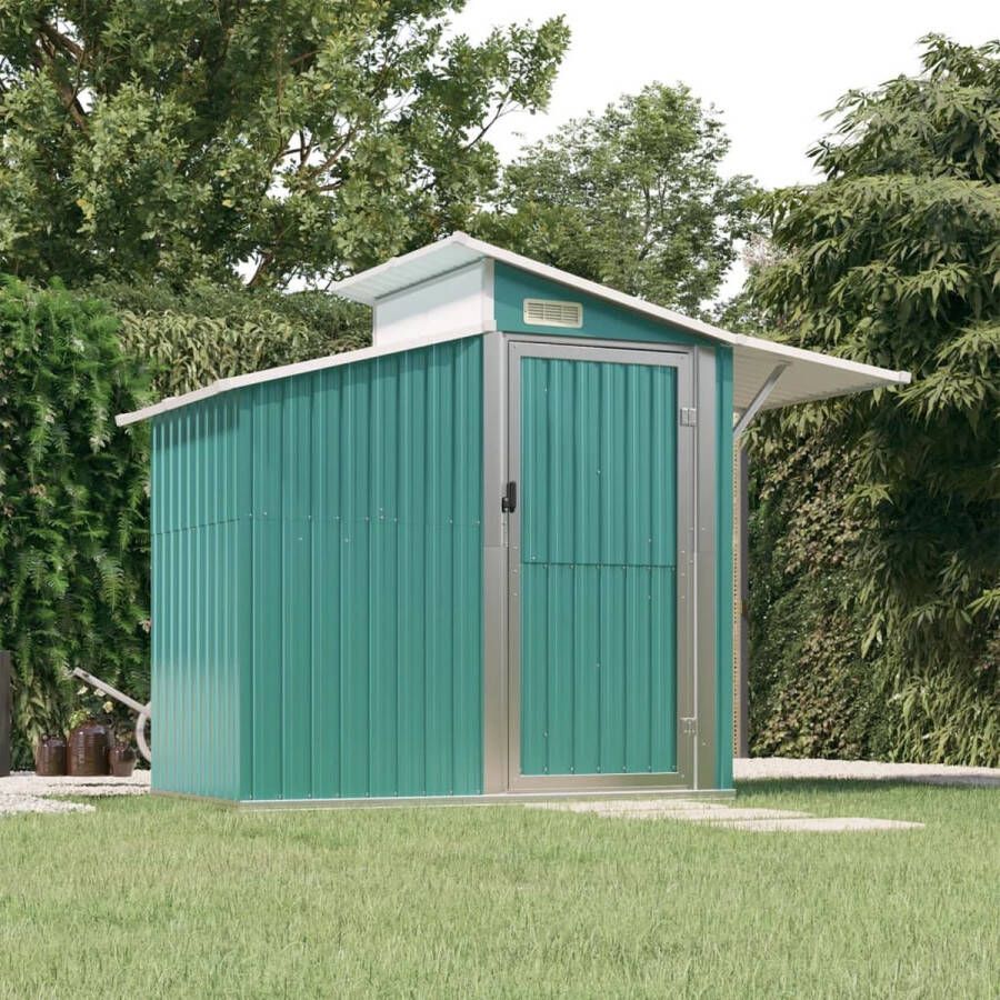 VidaXL -Tuinschuur-270x130x208 5-cm-gegalvaniseerd-staal-antracietkleur