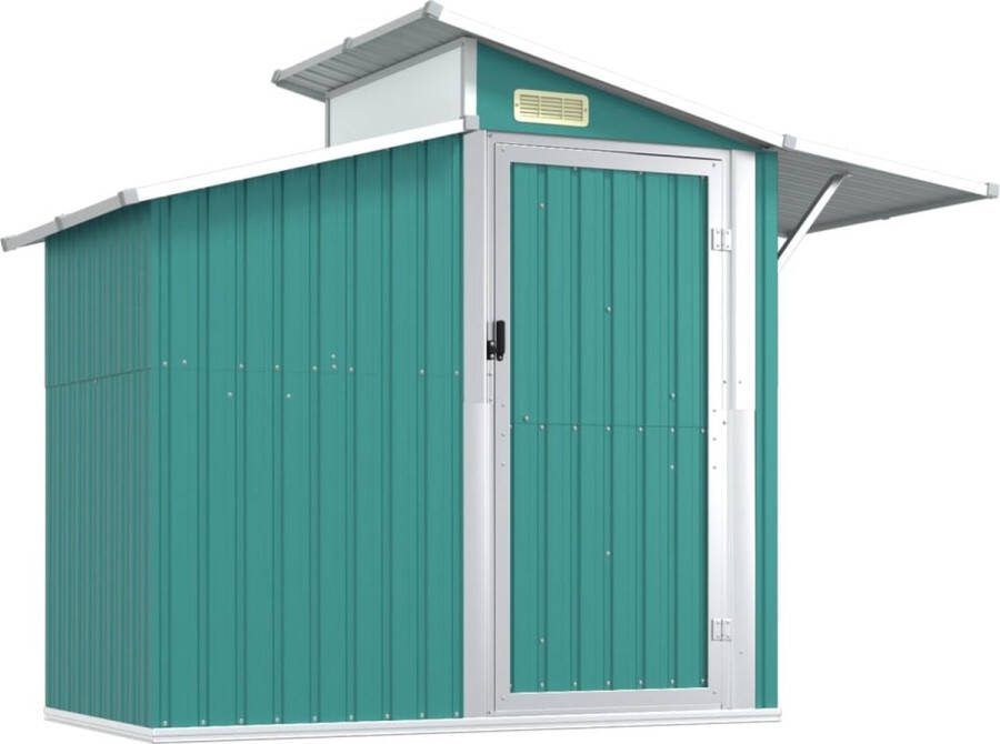 VidaXL -Tuinschuur-270x130x208 5-cm-gegalvaniseerd-staal-groen